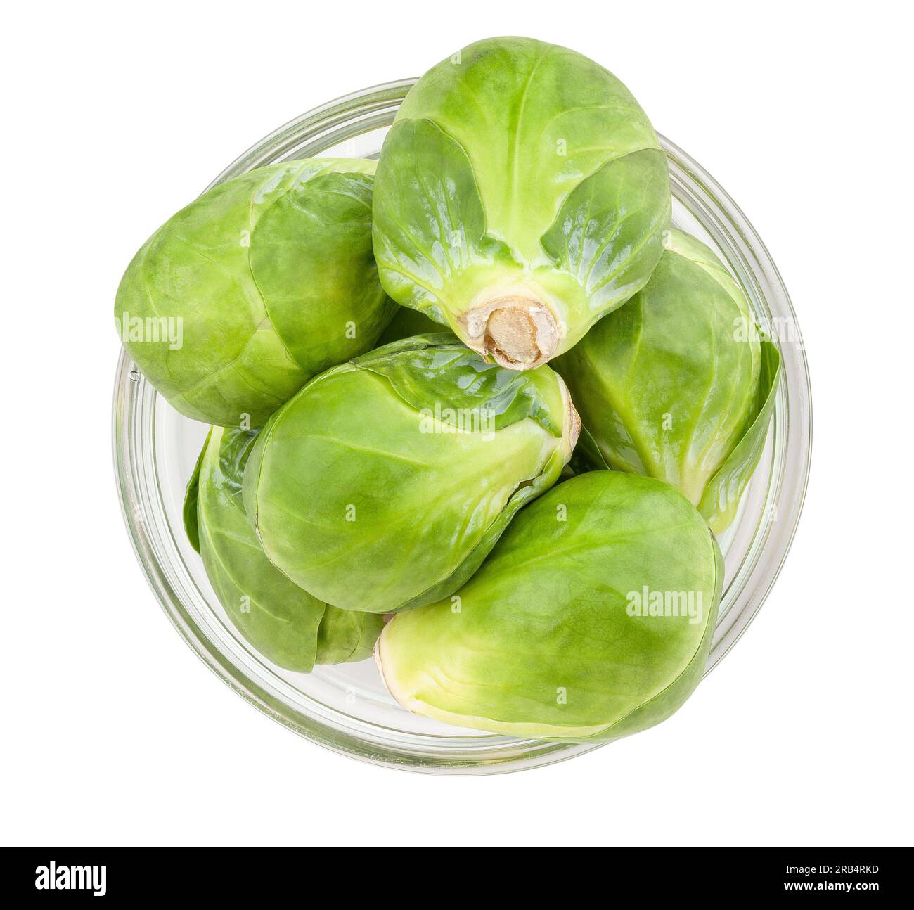 brussels sprouts path isolated on white Stock Photo