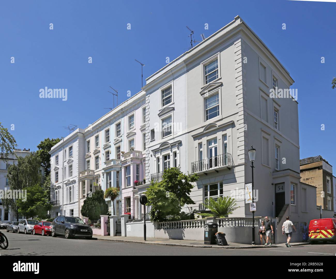 London, UK Luxury houses in Chepstow Villas, Notting Hill Gate, one of the the wealthiest areas