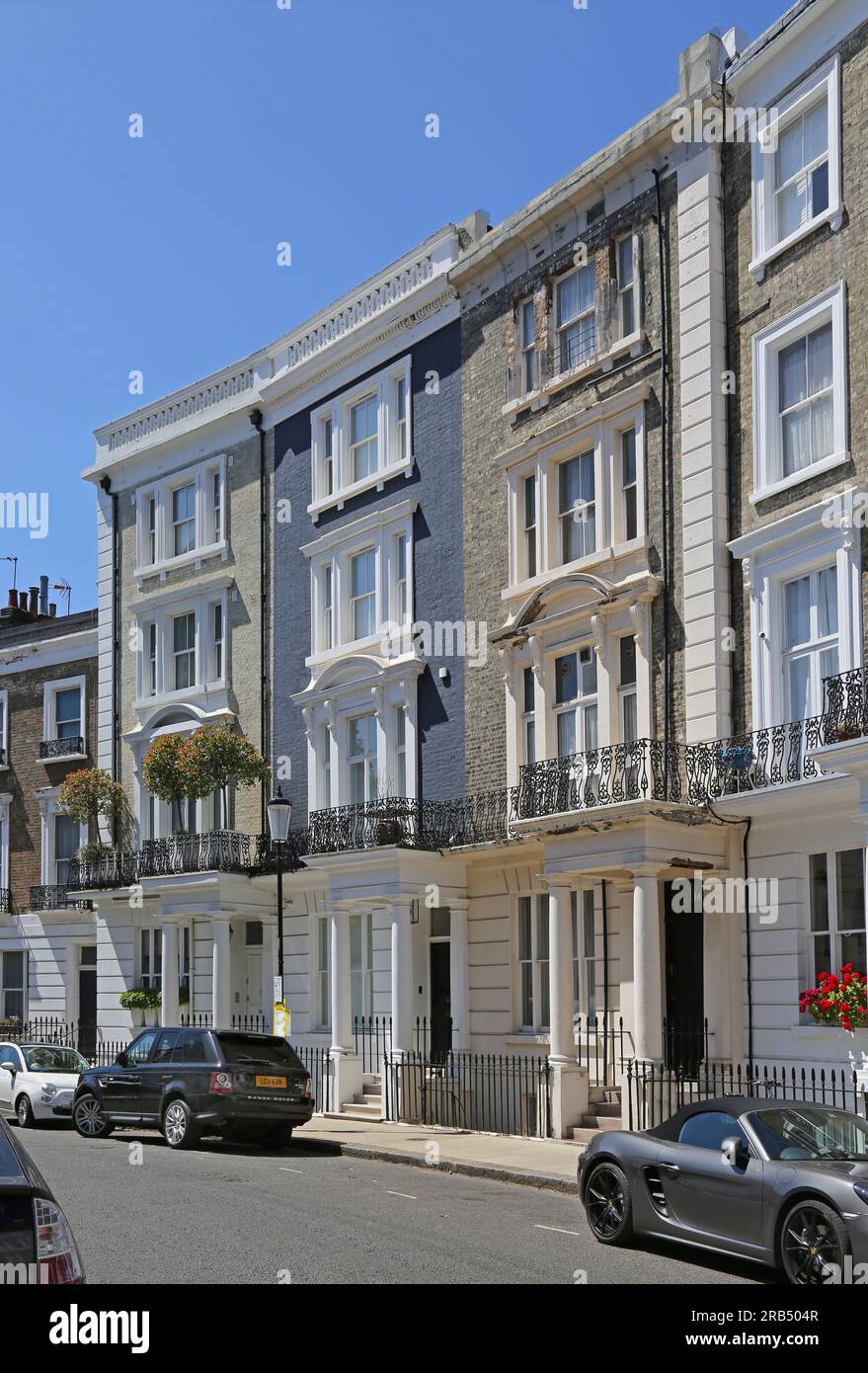 London, UK Luxury houses in Horbury Crescent, Notting Hill Gate, one
