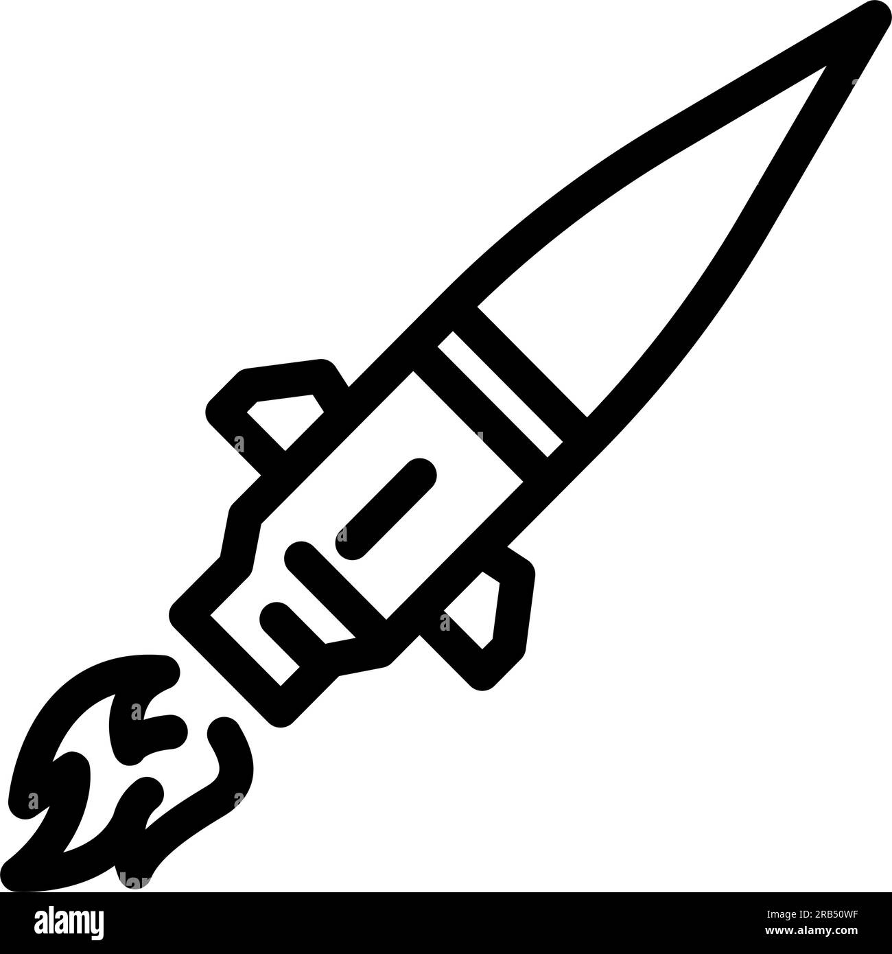 hypersonic missiles future technology line icon vector illustration ...