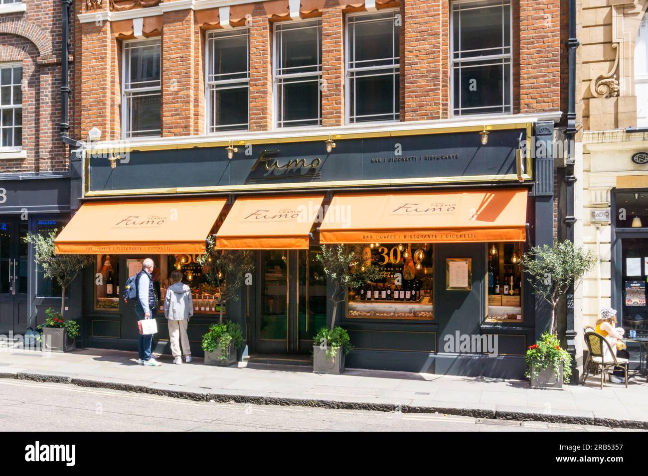 Fumo Italian restaurant in St Martin's Lane, London. Stock Photo