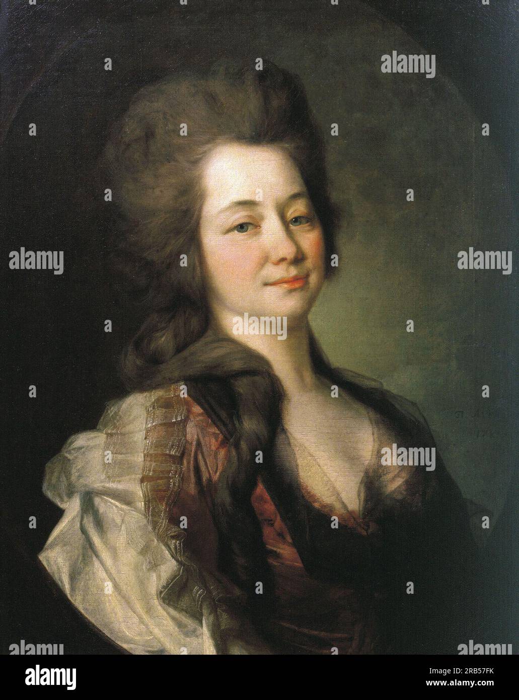 Portrait of Maria Alexeevna Lvova 1781 by Dmitry Levitzky Stock Photo