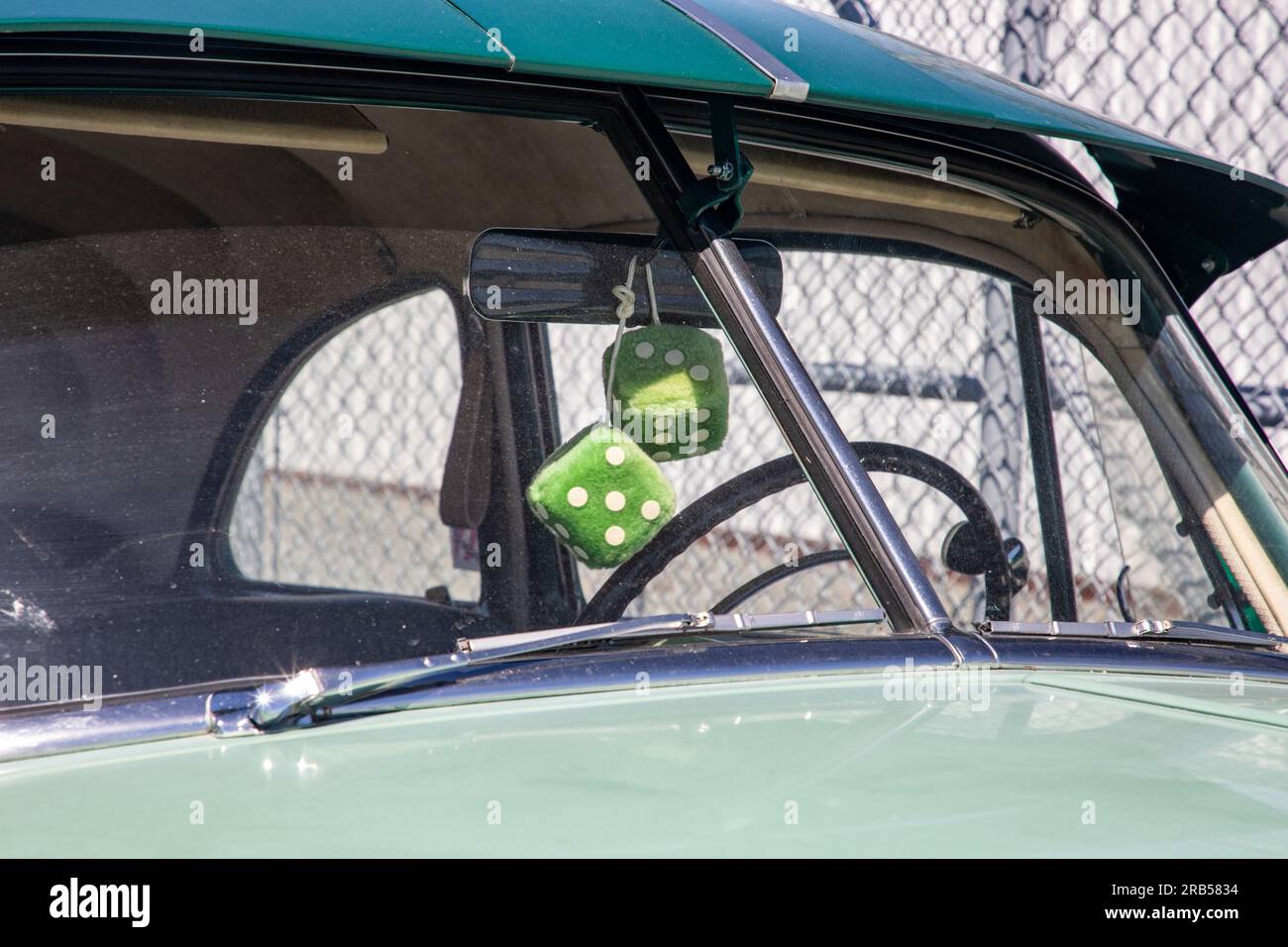 Anacortes WA USA May 12, 2023 Restored Vintage Green Chevrolet Stock