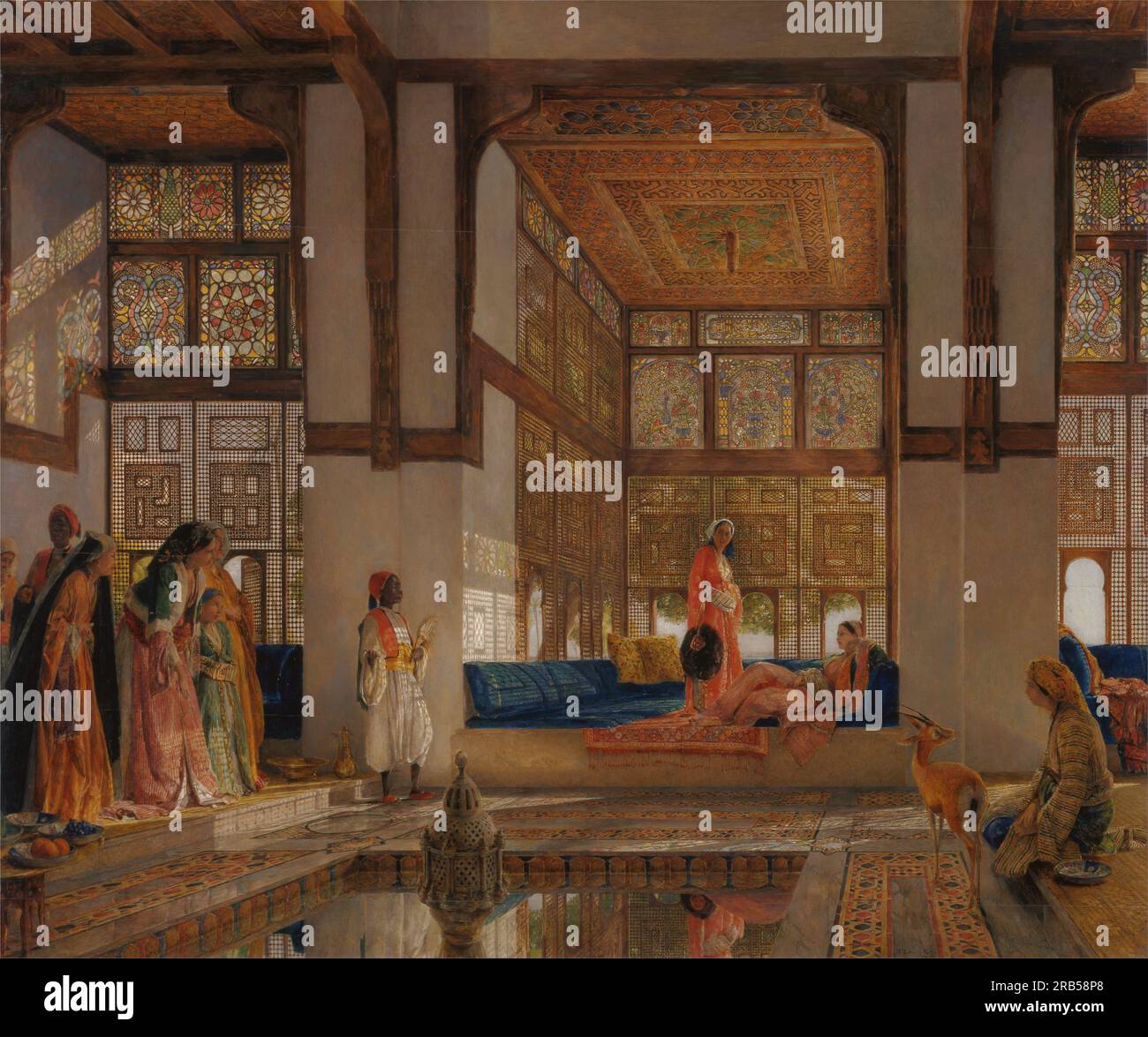 A Lady Receiving Visitors (The Reception) 1873 by John Frederick Lewis