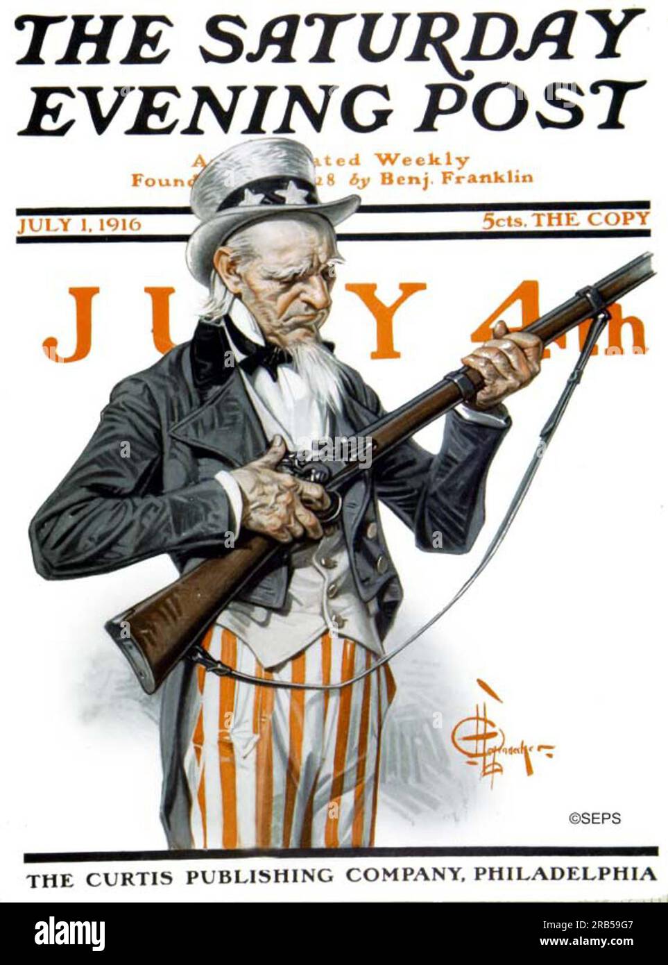 Saturday Evening Post Cover, July 1, 1916 1916 by J. C.