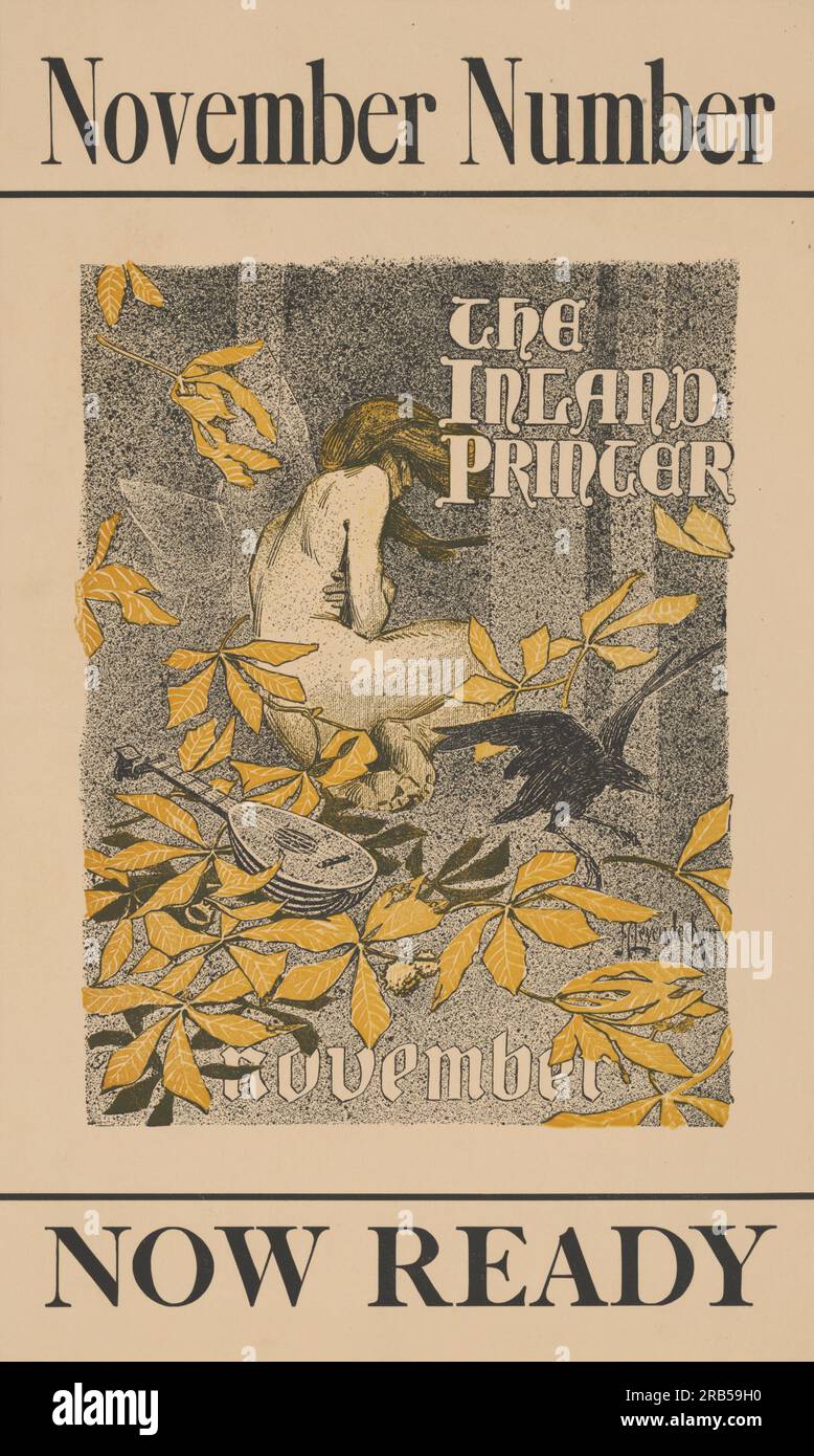 Poster for a November Issue of the Inland Printer Magazine 1900 by J. C ...
