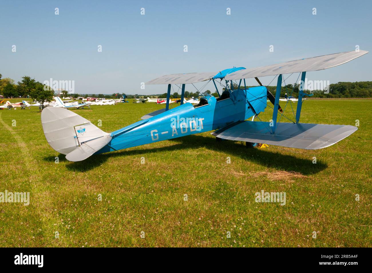 Tiger Moth on display at a wings and wheels event in the countryside at