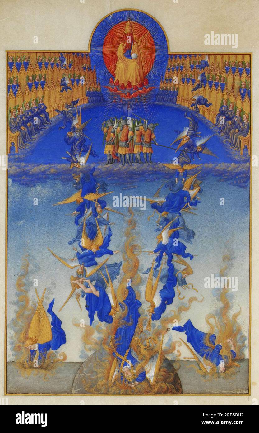 The Fall of the Rebel Angels by Limbourg brothers Stock Photo - Alamy