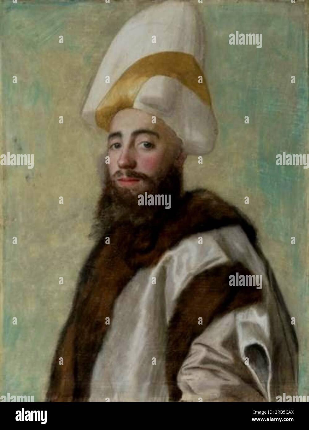 Portrait of a Grand Vizier of Ottoman Empire, (probably Hekimoğlu Ali Pasha) 1743 by Jean-Étienne Liotard Stock Photo