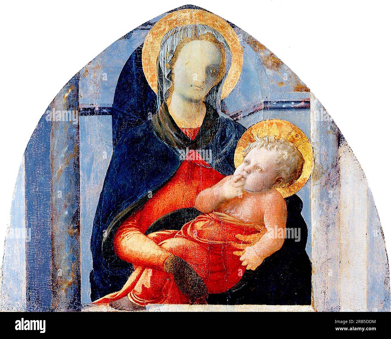 Madonna and Child 1430 by Filippo Lippi Stock Photo