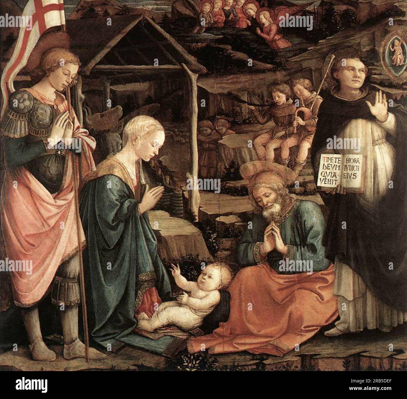 Adoration Of The Child With Saints 1465 by Filippo Lippi Stock Photo ...