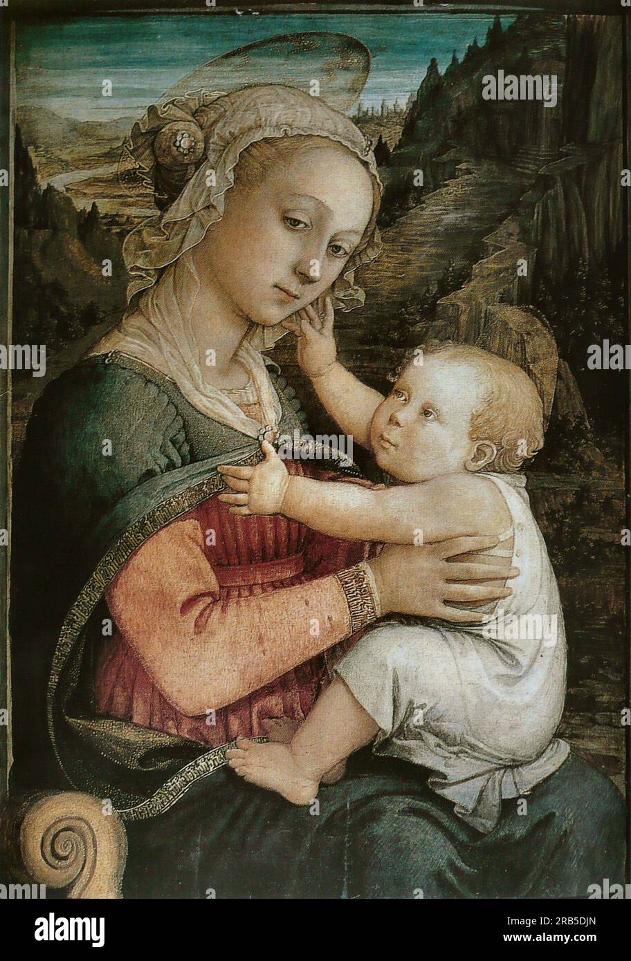 Madonna and Child 1465 by Filippo Lippi Stock Photo