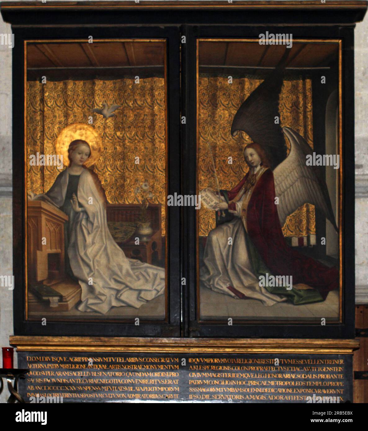The Annunciation The Dombild Altarpiece Close 1445 By Stefan Lochner the-annunciation-the-dombild-altarpiece-close-1445-by-stefan-lochner