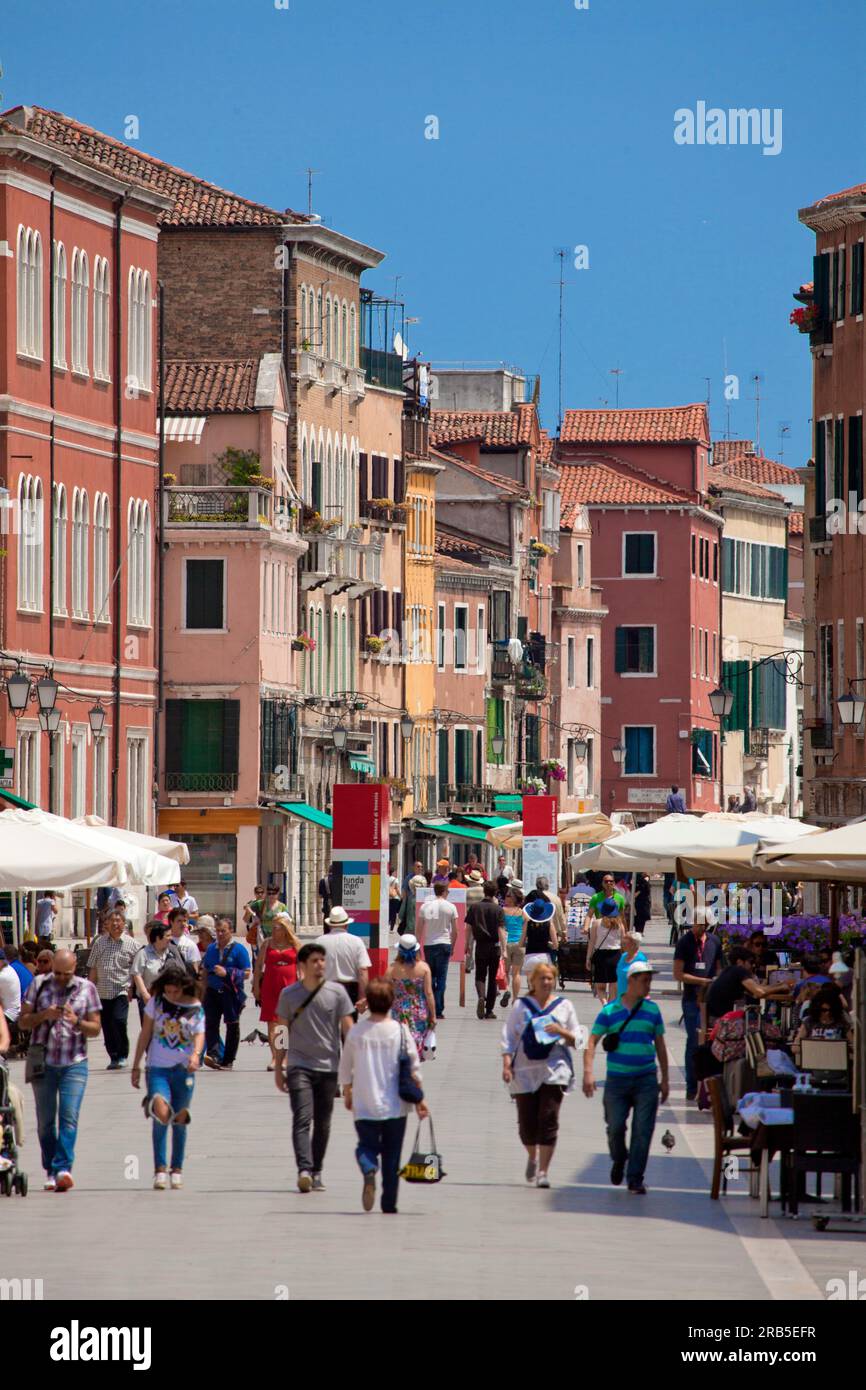 Via Garibaldi, Sestriere di Castello, Venice, Veneto, Italy Stock Photo