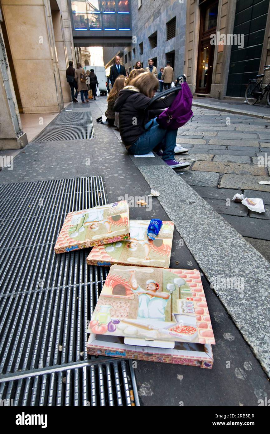 Break in Milan. Italy Stock Photo Alamy