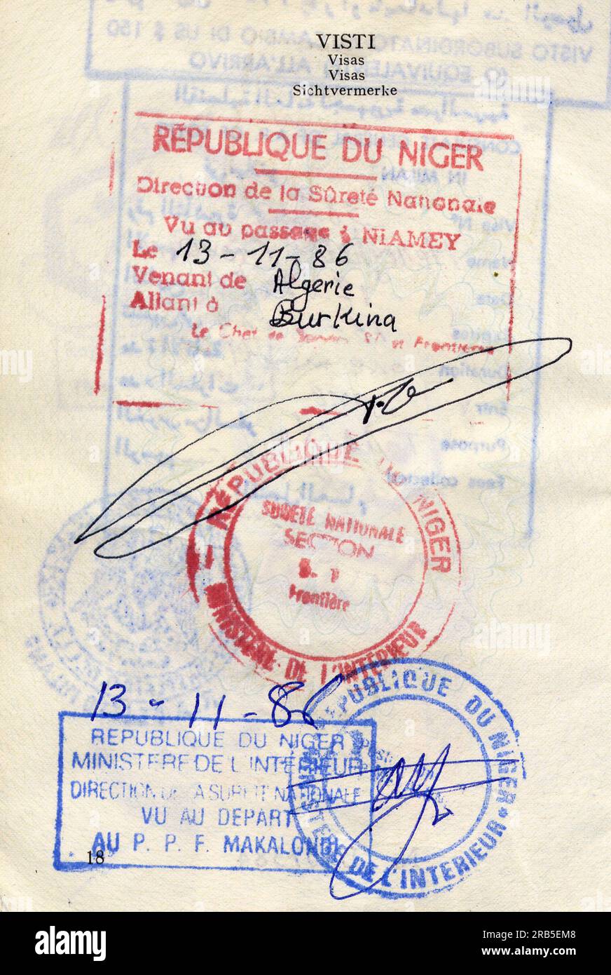 Niger visa hi-res stock photography and images - Alamy