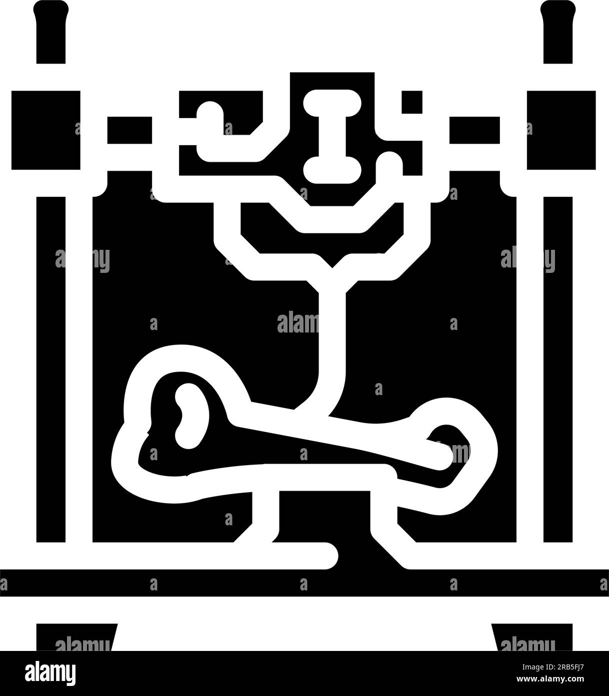 3d printed bones future technology glyph icon vector illustration Stock ...