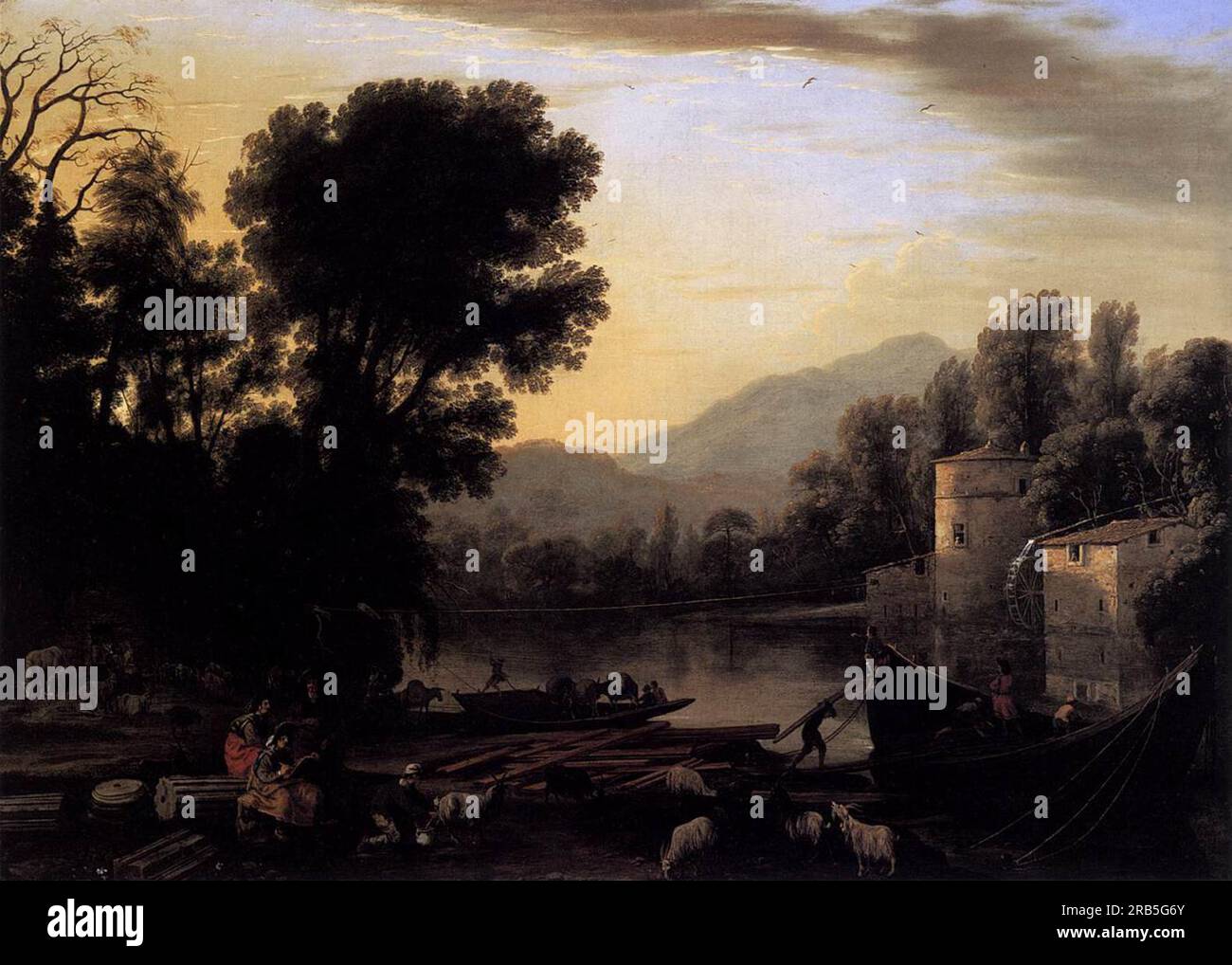 The Mill 1631 by Claude Lorrain Stock Photo