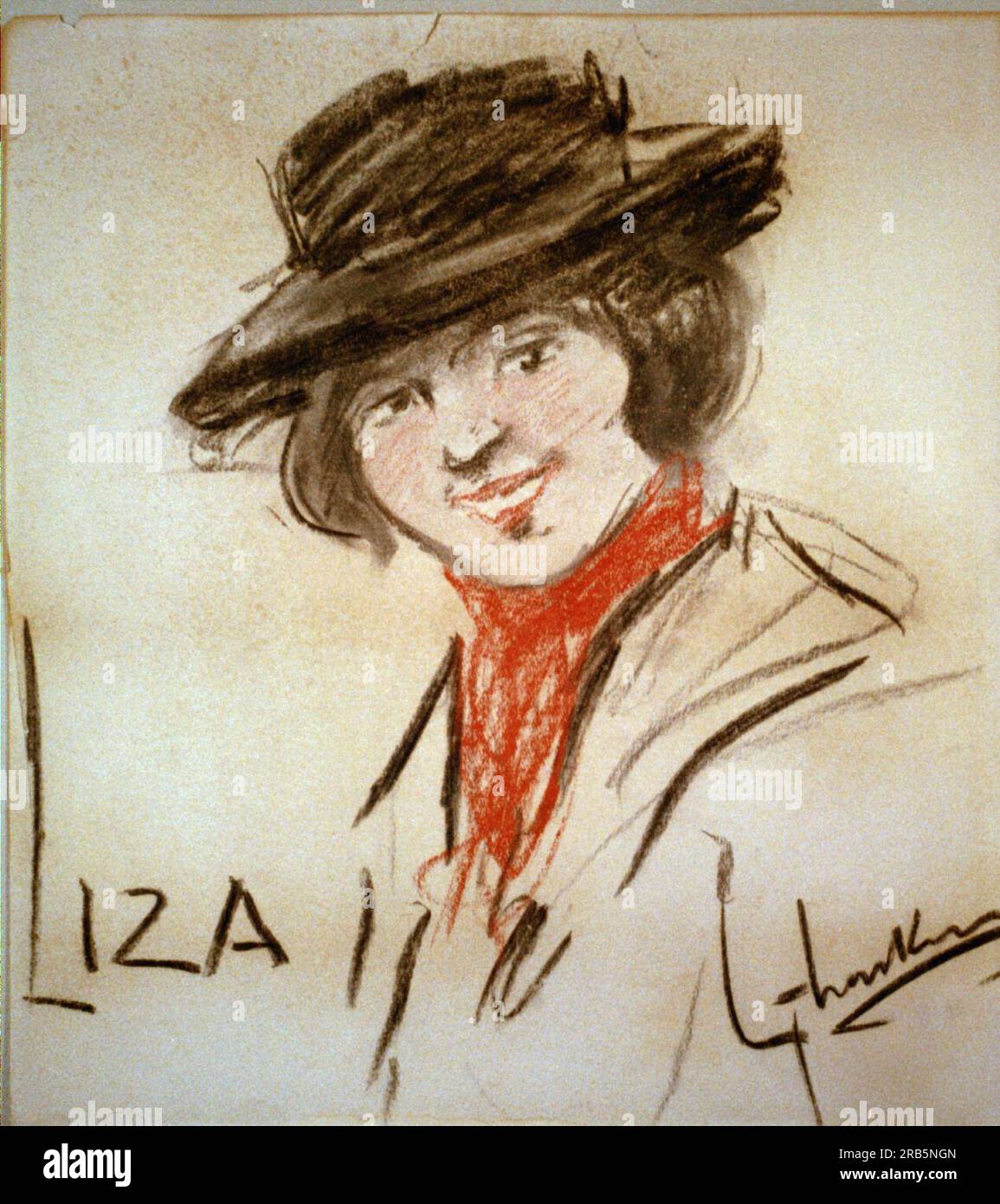 Drawing of Eliza Doolittle, a character from George Bernard Shaw's play ...