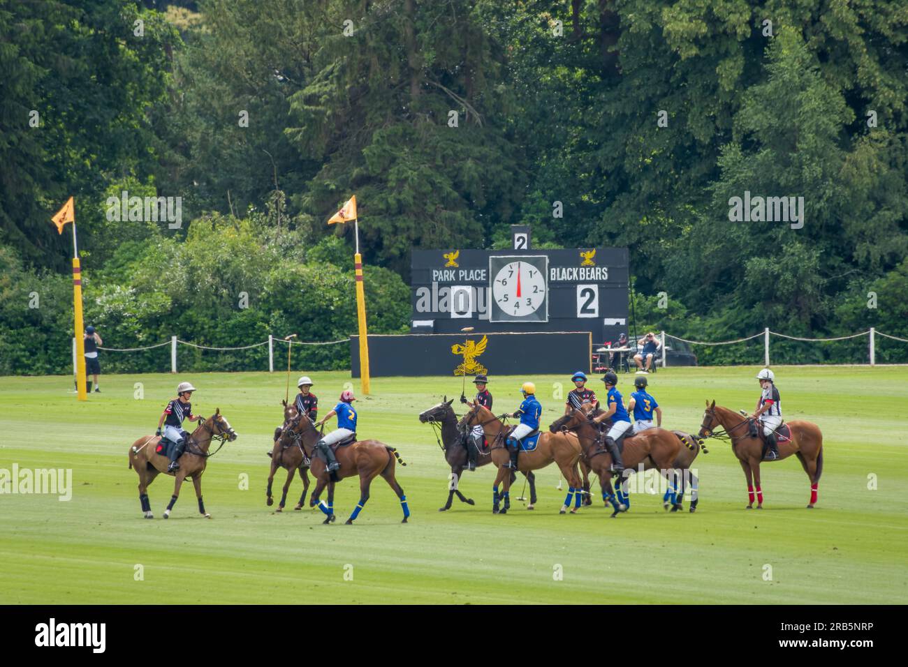 British Open Polo Championship for the Cowdray Gold Cub Park Place versus Black Bears July 6 2023 Stock Photo
