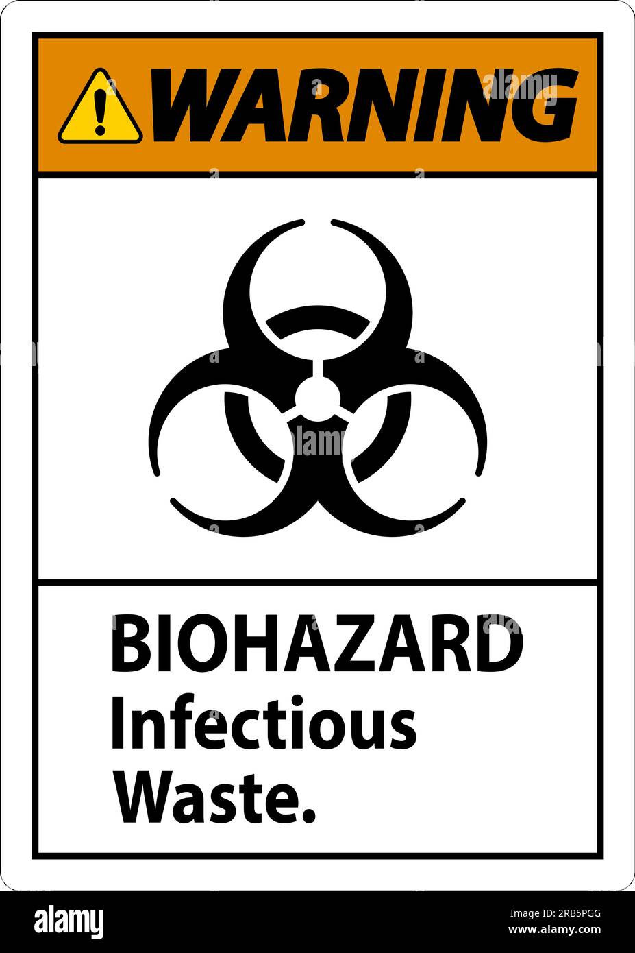Biohazard Warning Label Biohazard Infectious Waste Stock Vector Image