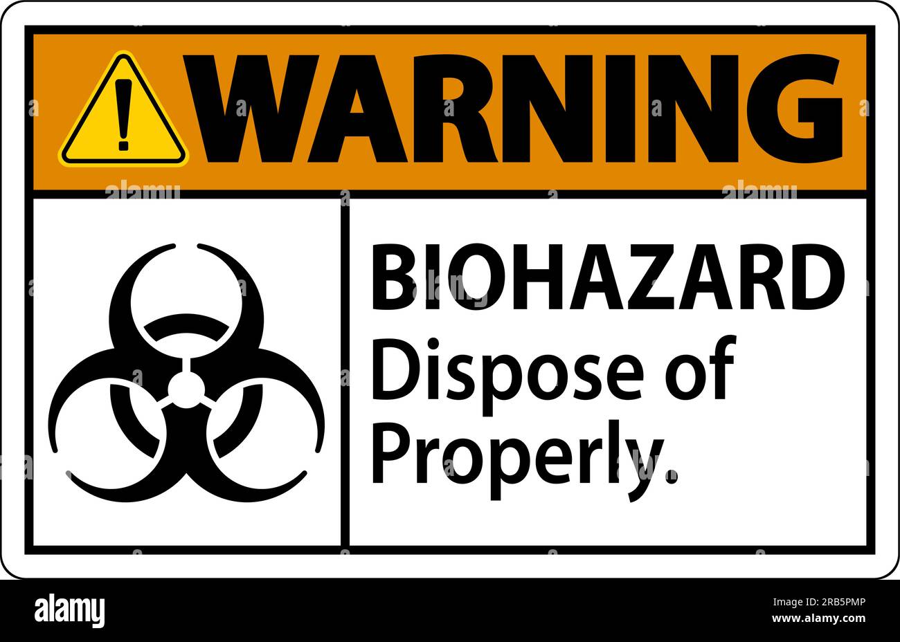 Biohazard Warning Label Biohazard Dispose Of Properly Stock Vector