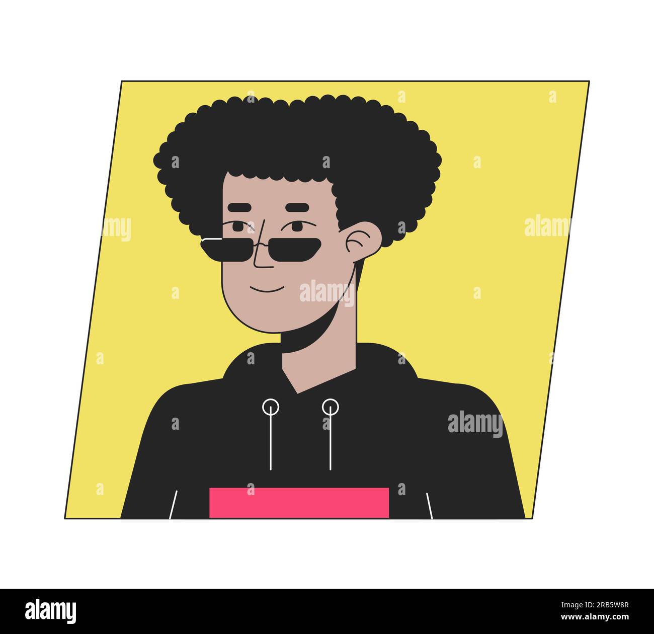 Hispanic curly hair man Stock Vector Images Alamy