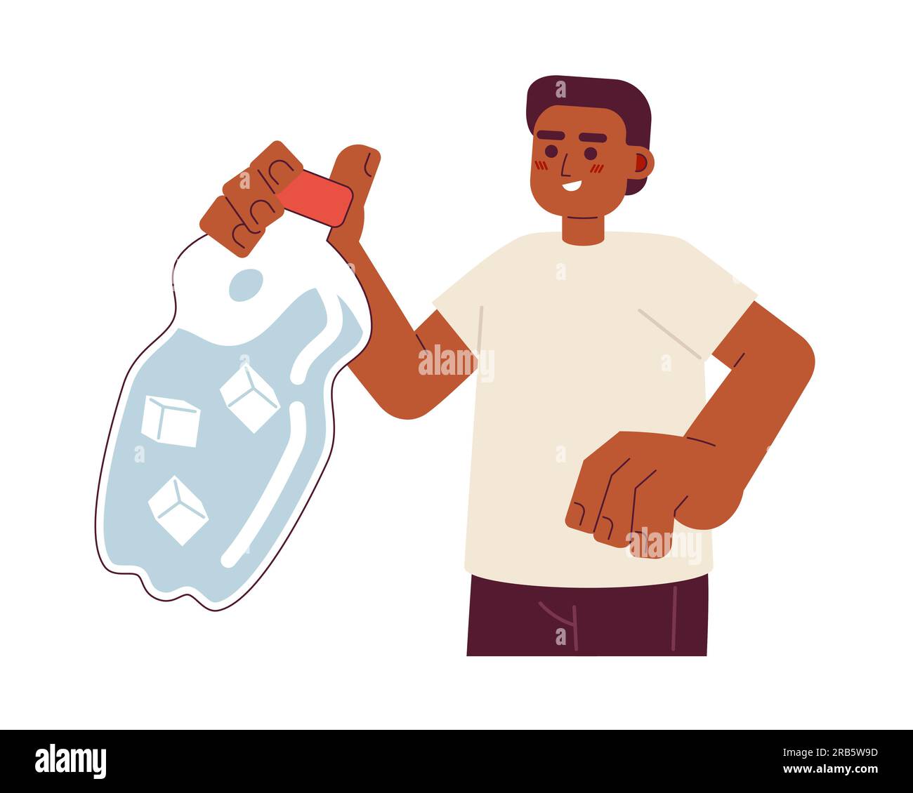 Stay hydrated in summer flat concept vector spot illustration Stock ...