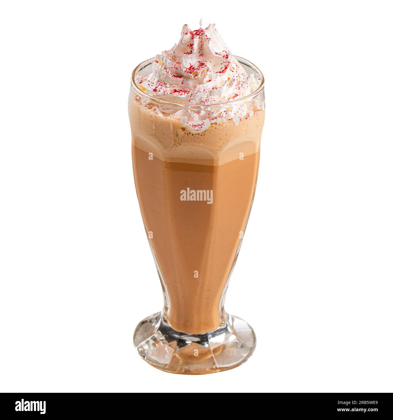 Portion of sweet frappe with whipped cream Stock Photo