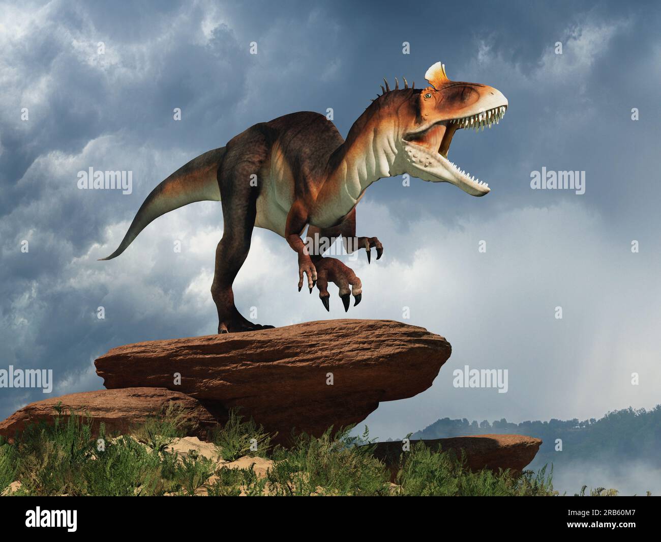 Cryolophosaurus was a carnivorous theropod dinosaur, known for its