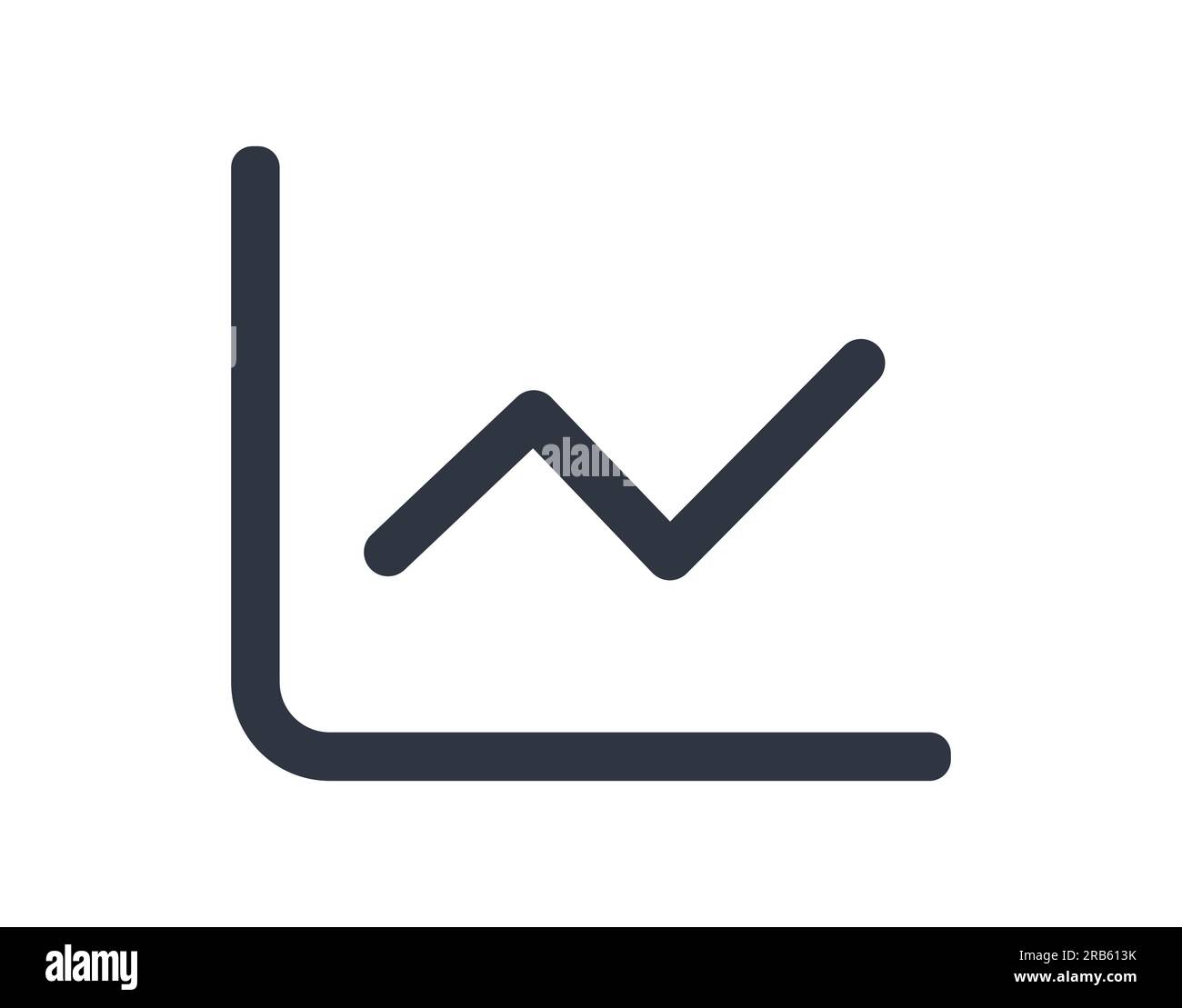 Isolated line chart symbol concept of diagram symbols stock vector