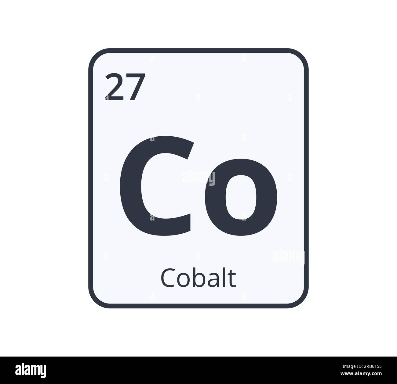 Cobalt symbol. Chemical element of the periodic table. Vector