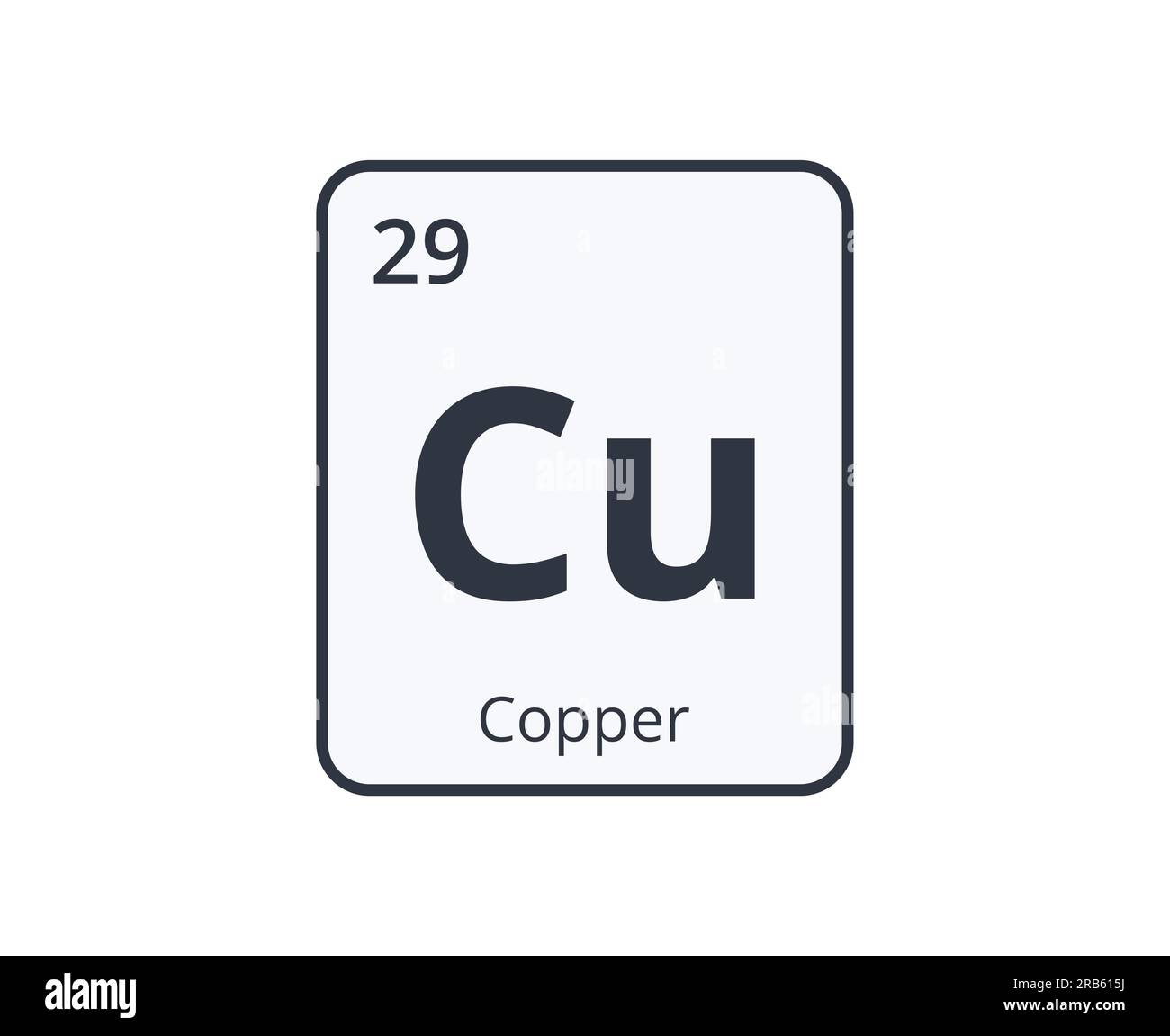 Copper Chemical Element Graphic for Science Designs Stock Vector Image