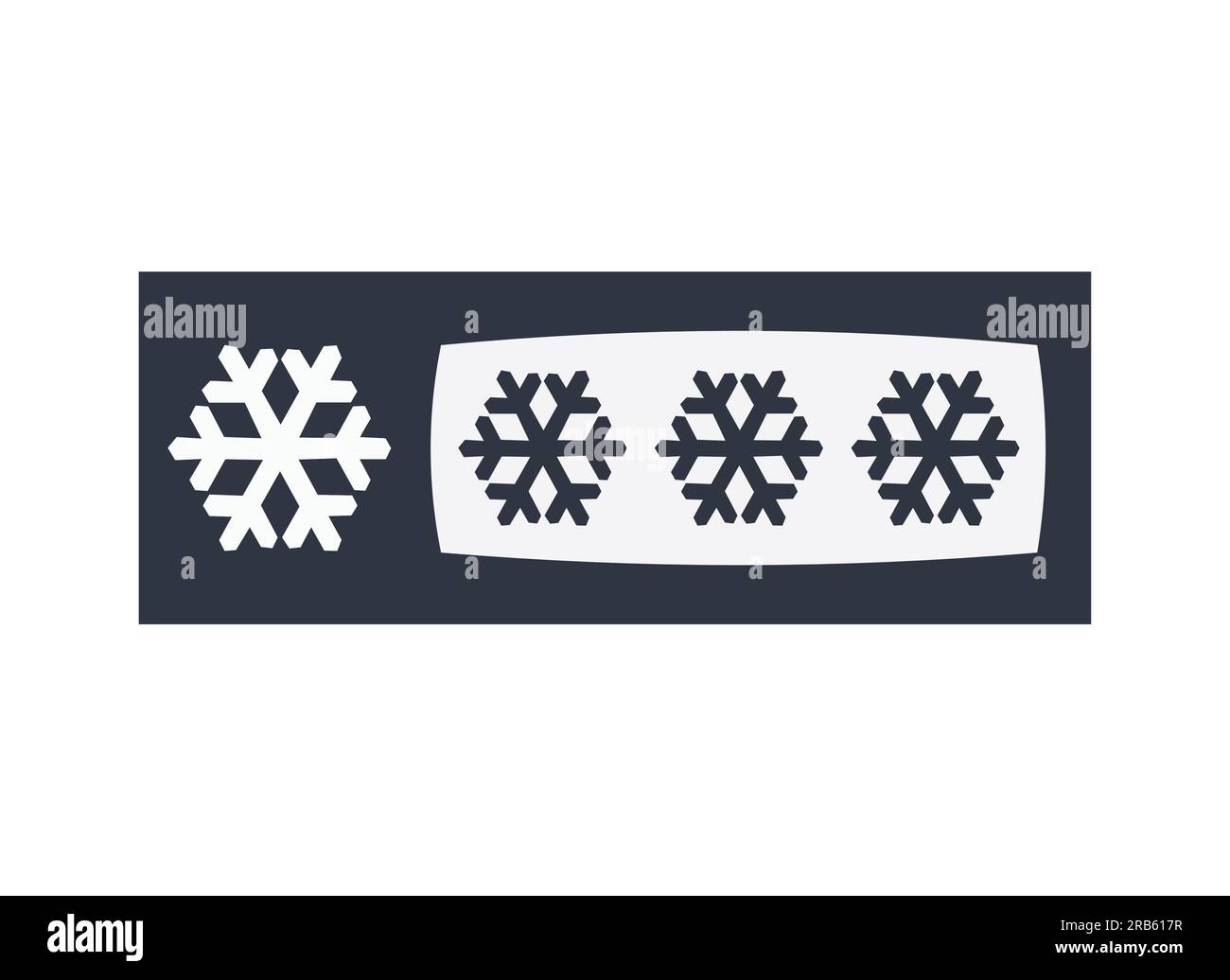 Frozen Food Storage Compartment Symbol. Vector Illustation Stock Vector