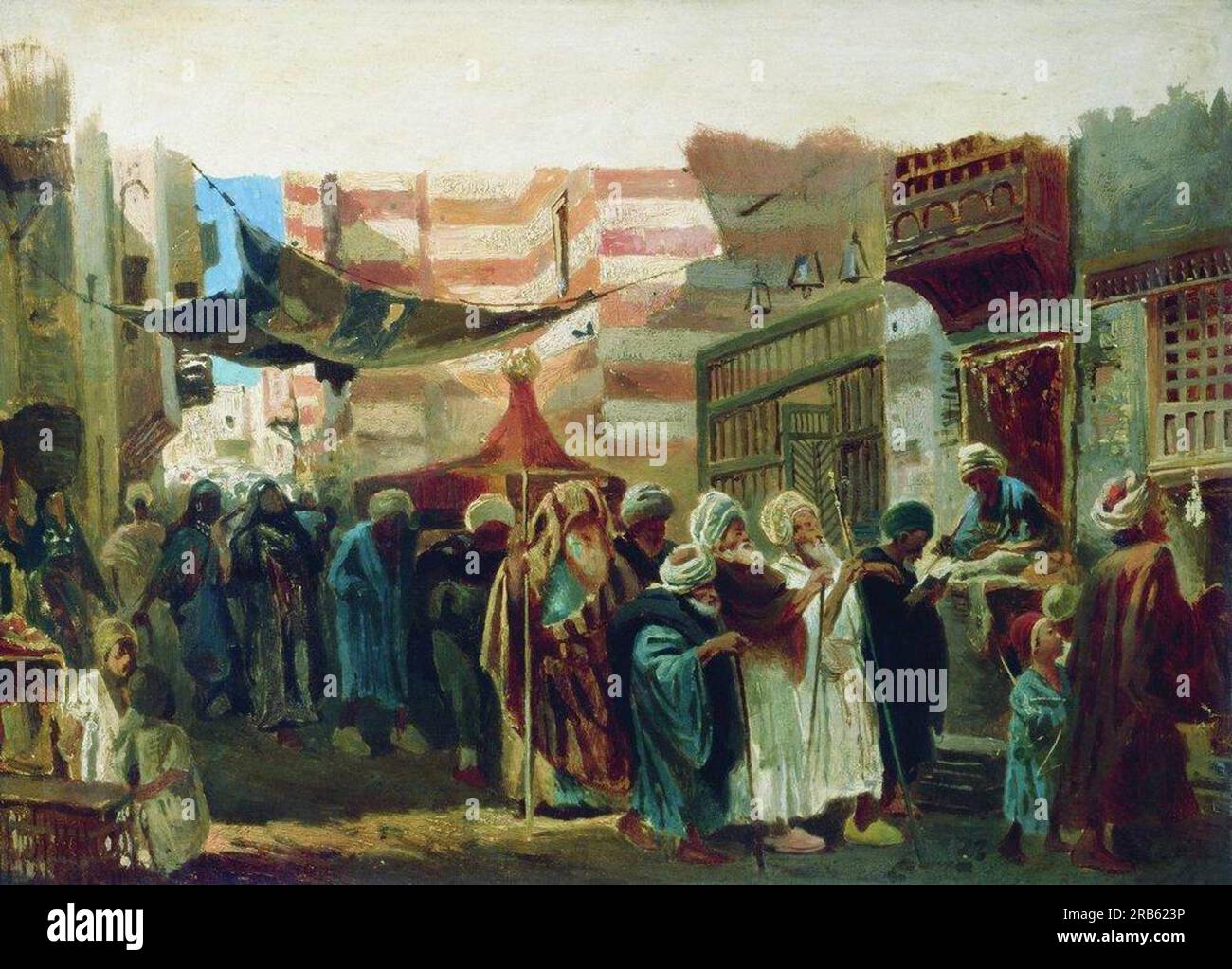 Oriental Funeral in Cairo by Konstantin Makovsky Stock Photo Alamy