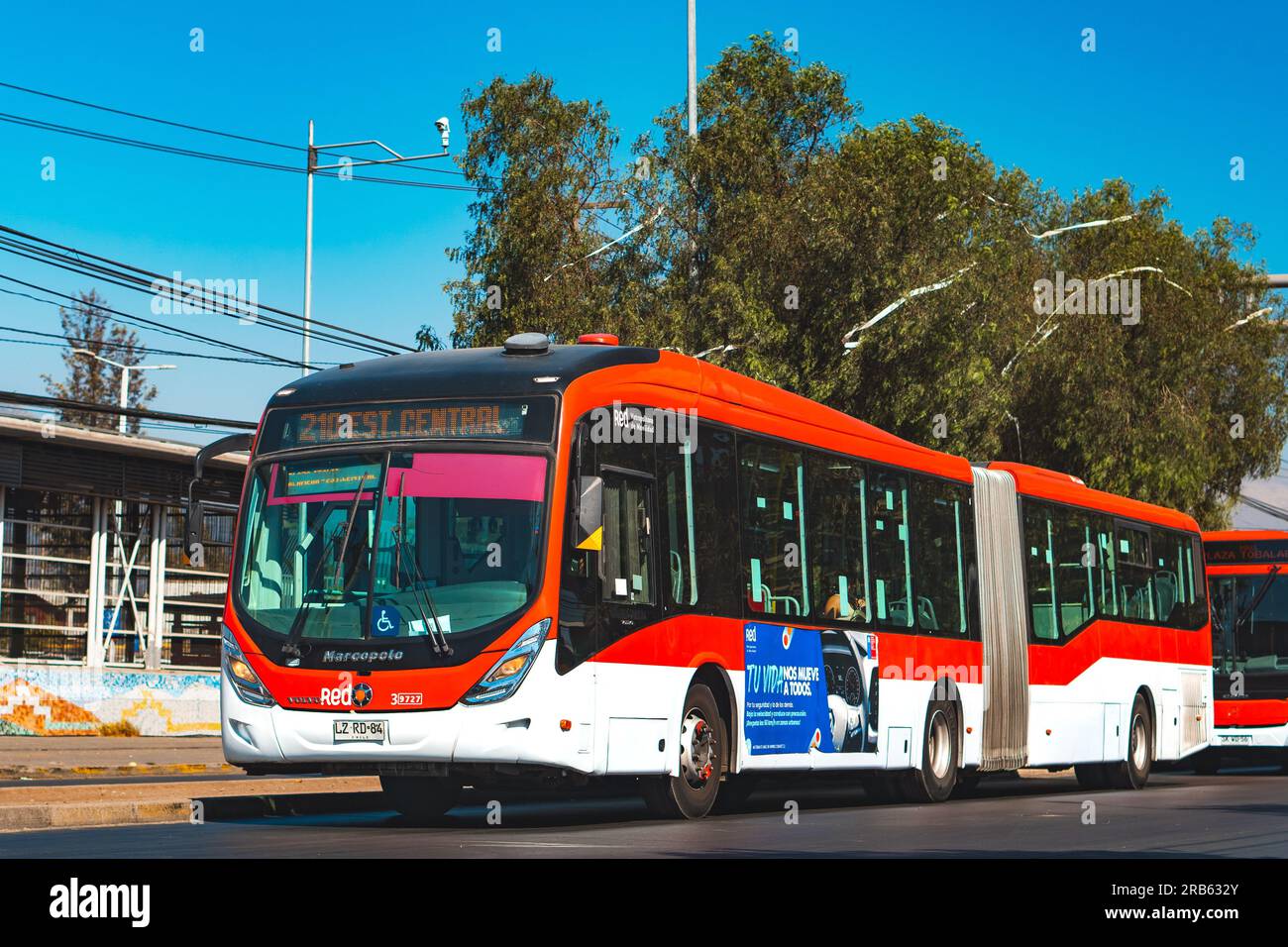 Bus Ruta 210 Santiago, Chile - March 16 2023: A public transport Transantiago, or ...