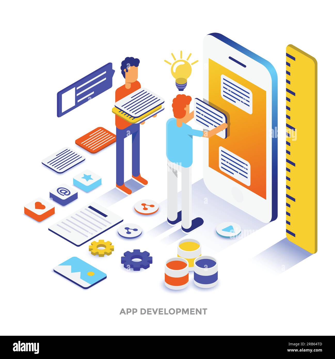 Build app code Stock Vector Images - Alamy