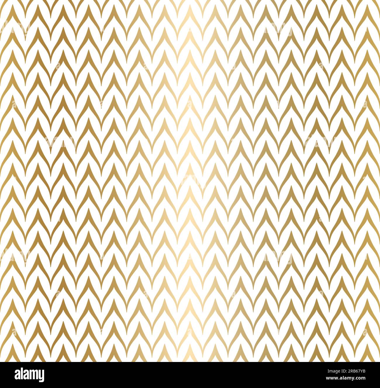 Trendy simple seamless zig zag golden geometric pattern on white