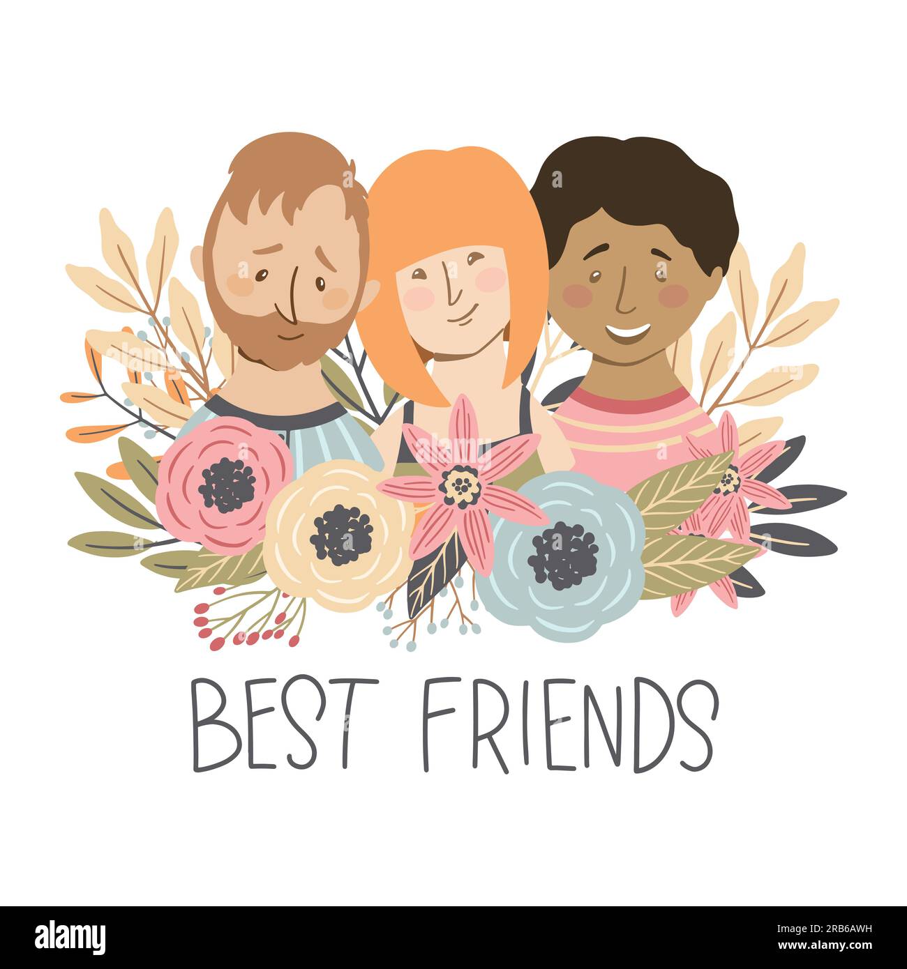 Best Friends Design Stock Illustrations – 8,238 Best Friends