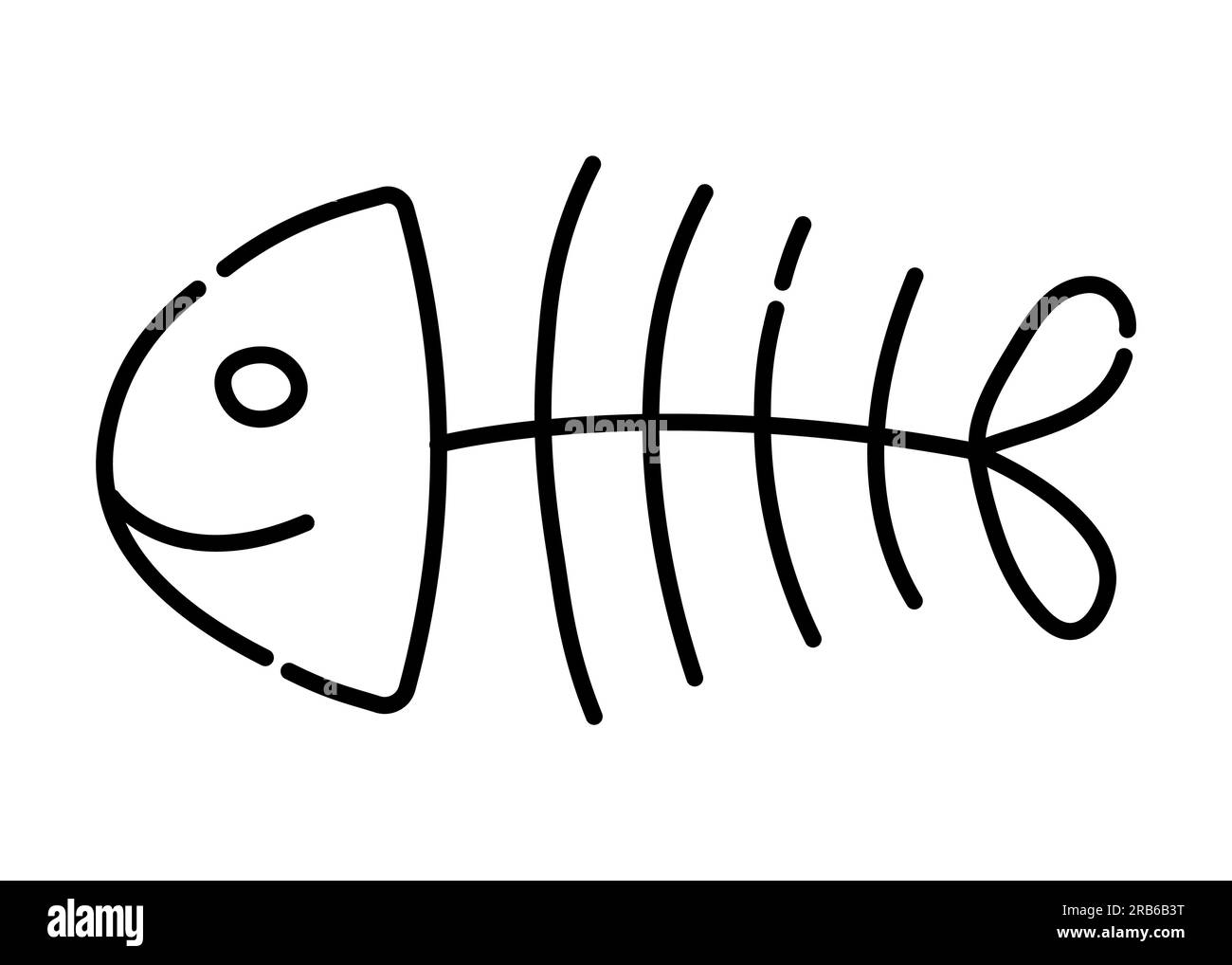Fish skeleton Black and White Stock Photos & Images - Alamy