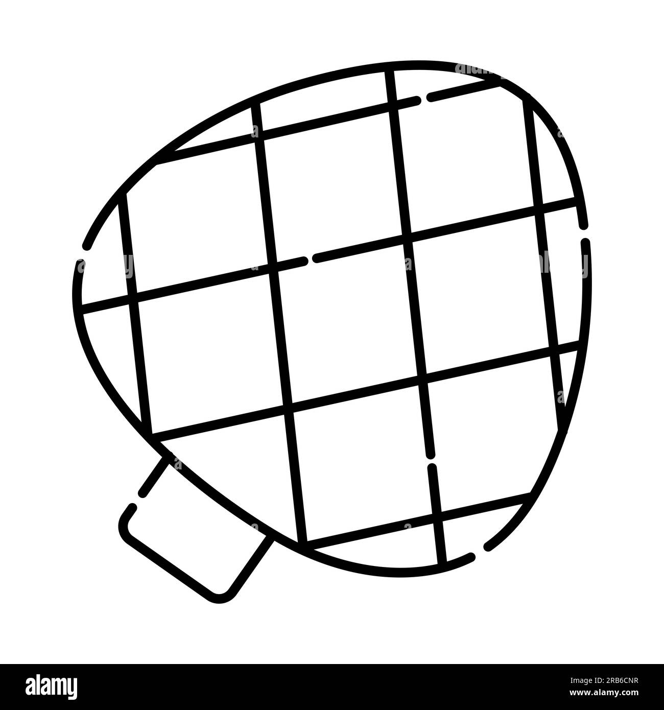 Artichoke black and white vector line illustration Stock Vector