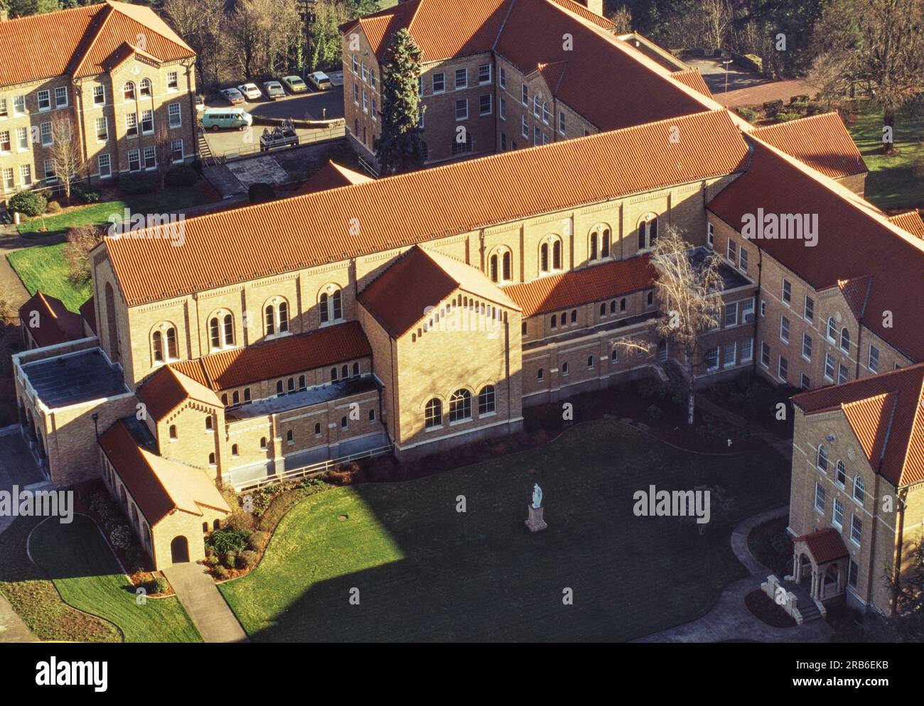 Aerial images of Mt. Angel, Oregon, USA Stock Photo Alamy