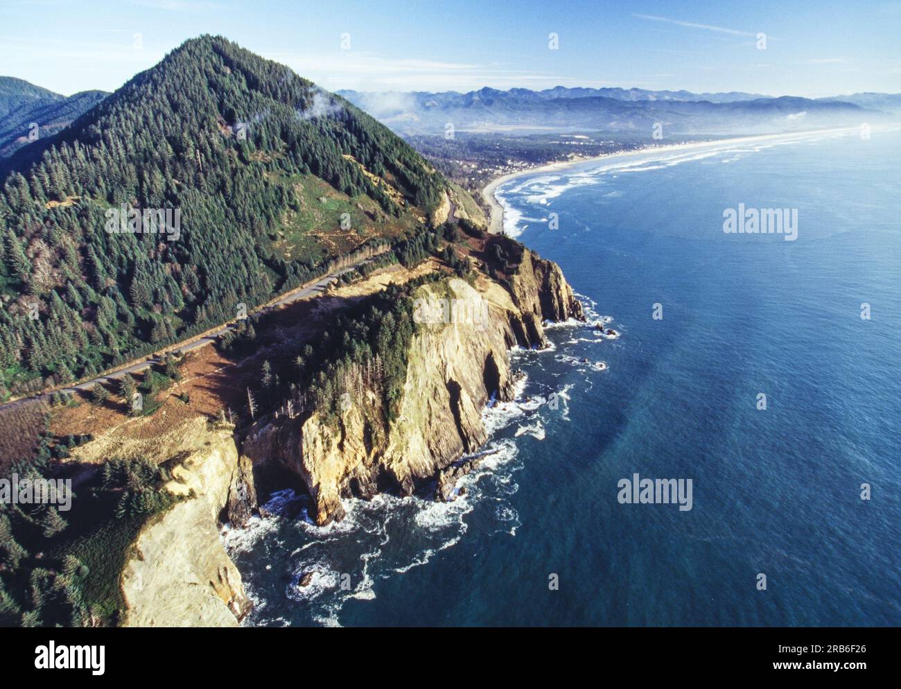 Aerial image of Oregon coastline Stock Photo - Alamy