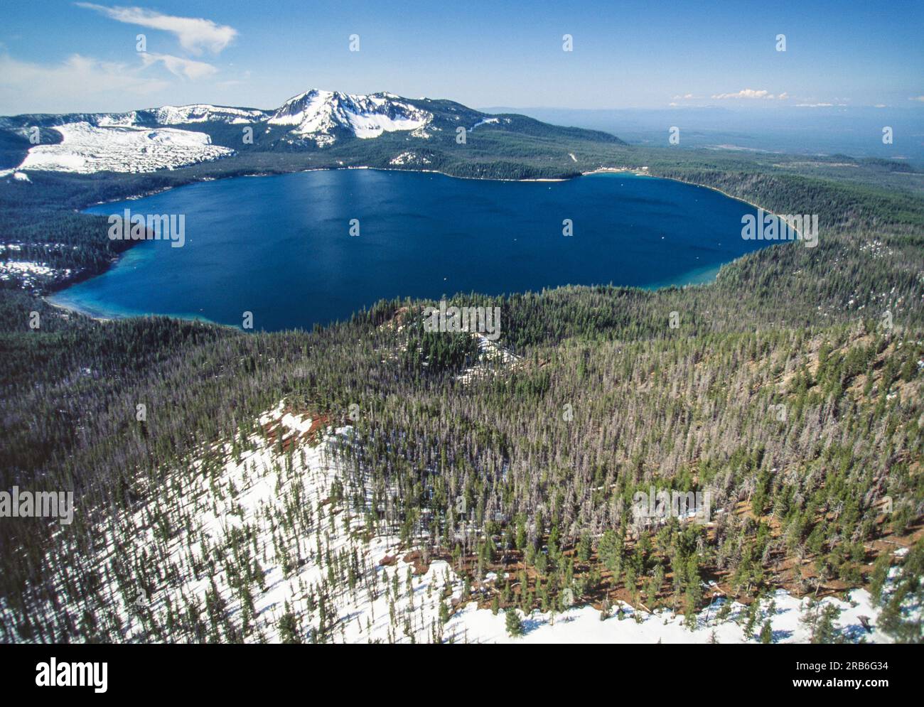 Aerial image of Paulina Lake Oregon, USA Stock Photo - Alamy