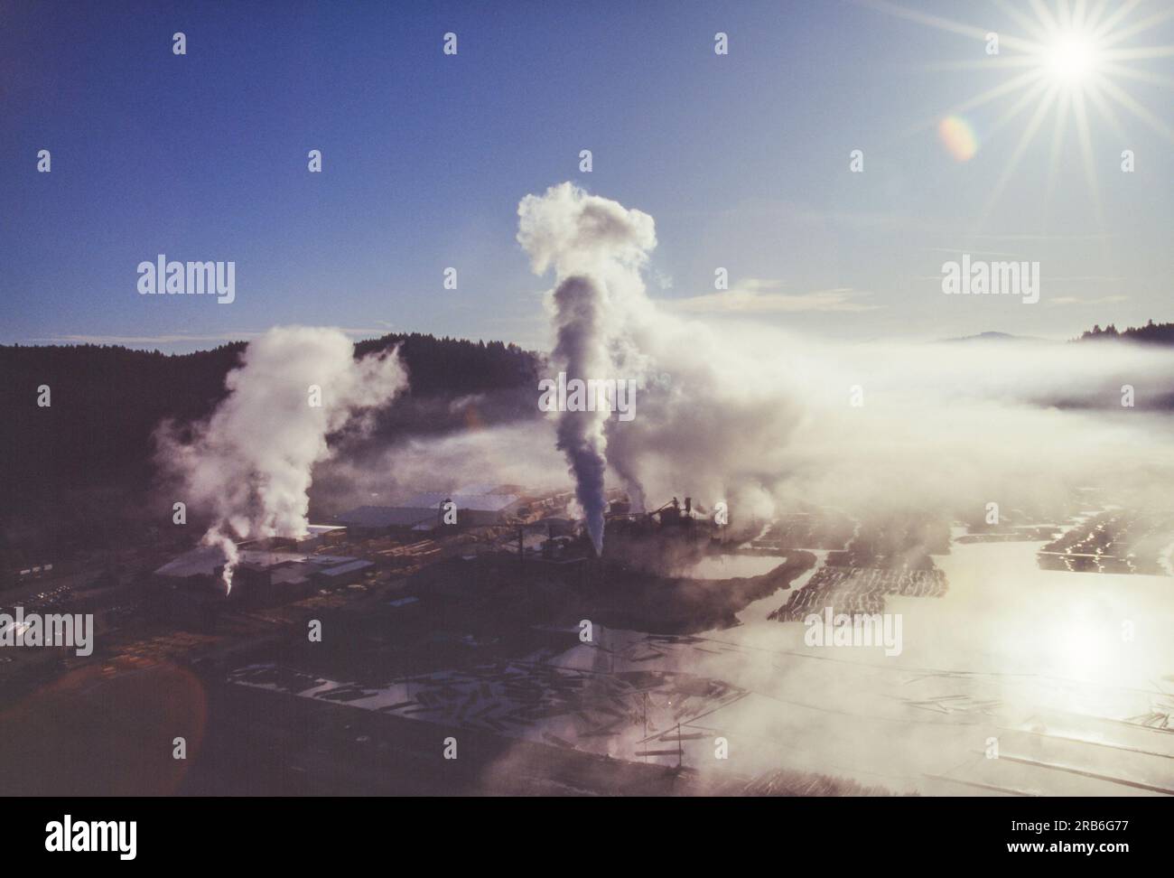 Aerial image of Stimpson Lumber Mill, Oregon Stock Photo Alamy