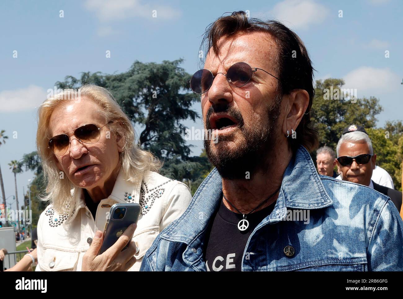 7 July 2023 Beverly Hills, California Joe Walsh, Ringo Starr. Ringo's