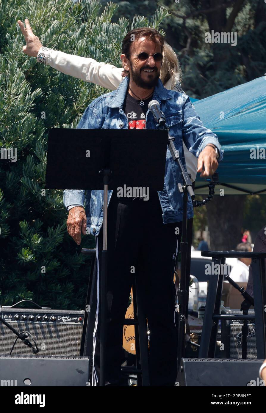 Beverly Hills, Ca. 7th July, 2023. Joe Walsh, Ringo Starr at RingoÕs