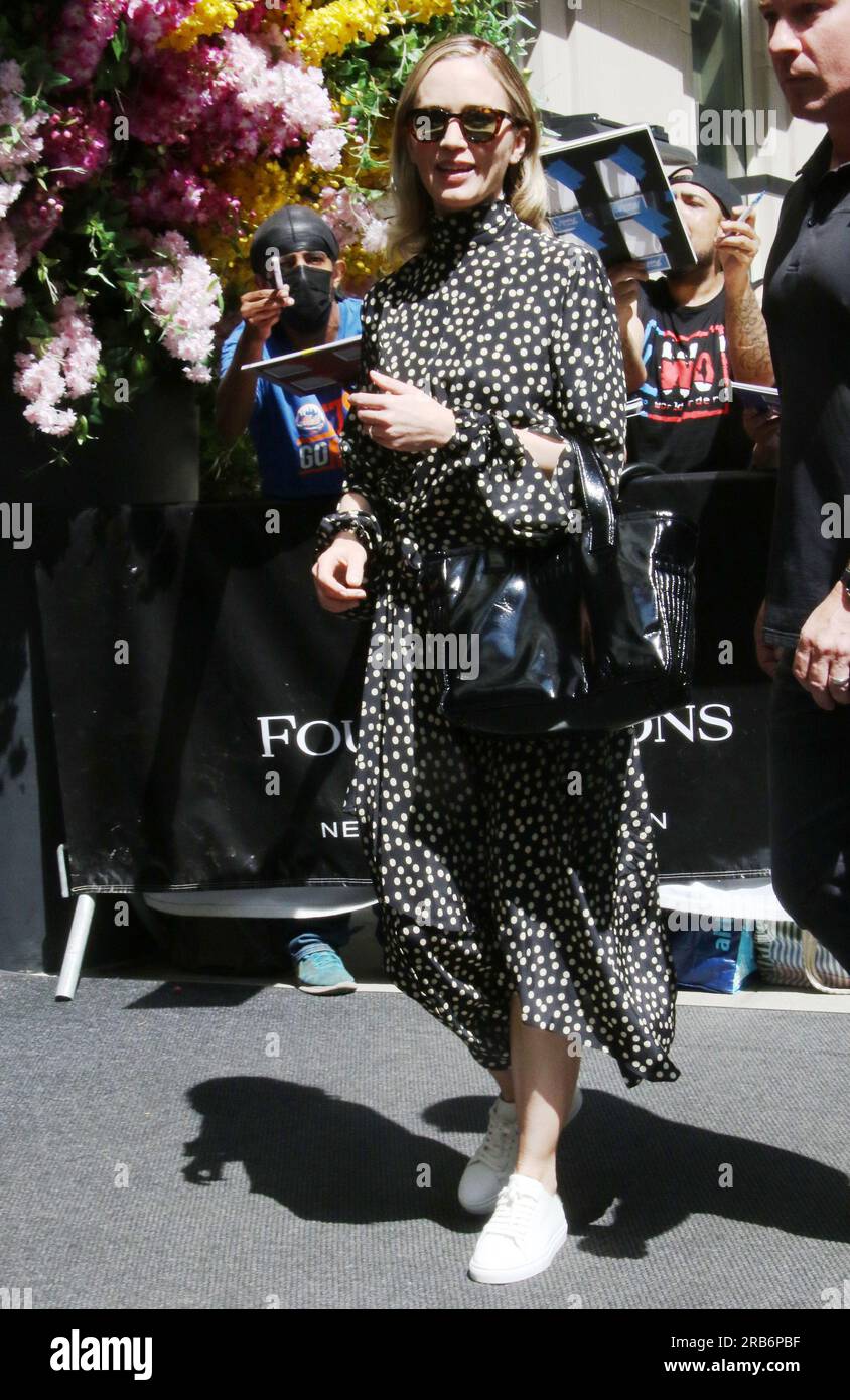 New York, NY, USA. 7th July, 2023. Emily Blunt at the press junket for
