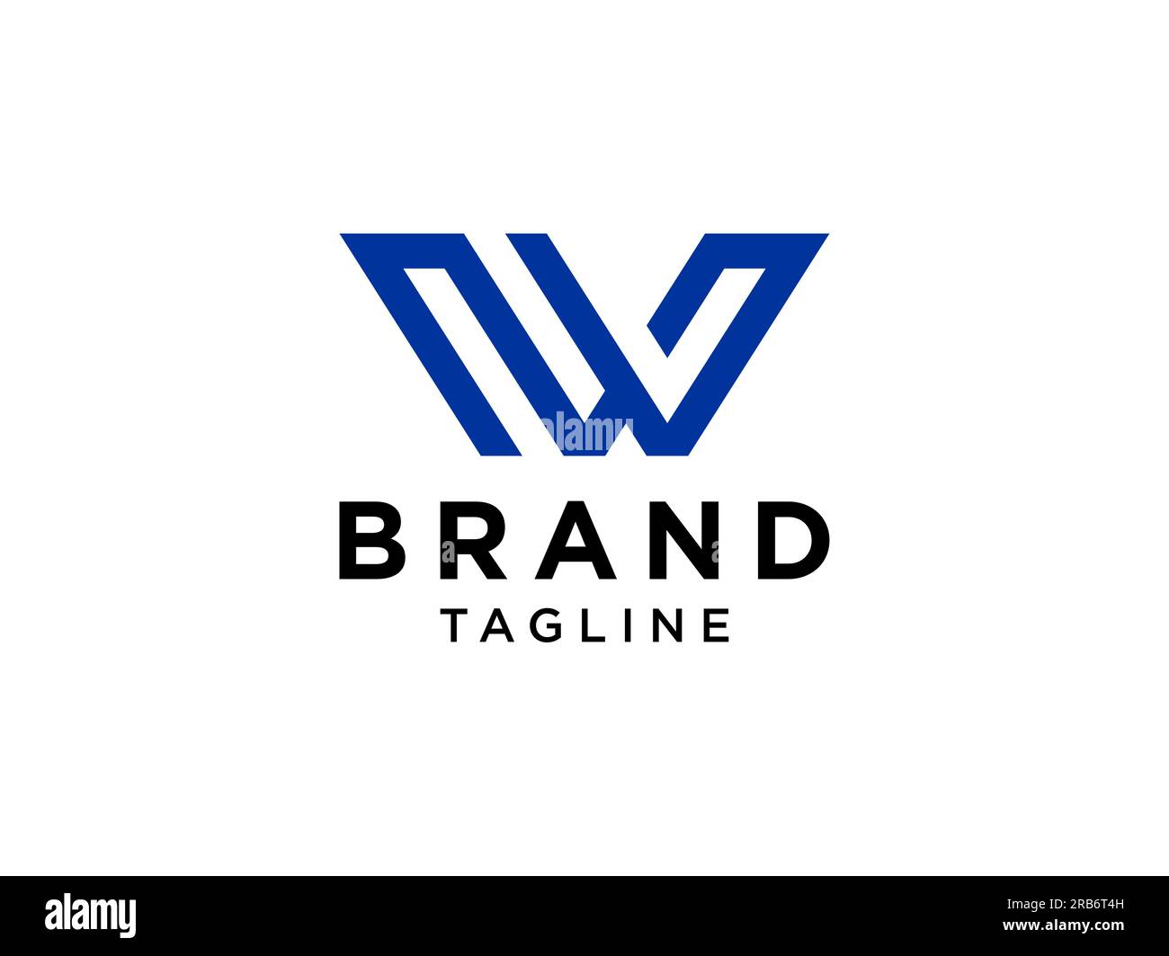 Abstract Geometric Triangle Letter W or Logo Concept Design Template ...