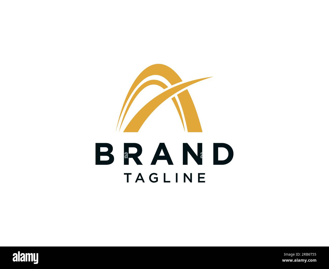Abstract Letter A Logo. Geometric Shape Line. Flat Vector Logo Design Template Element Stock Vector